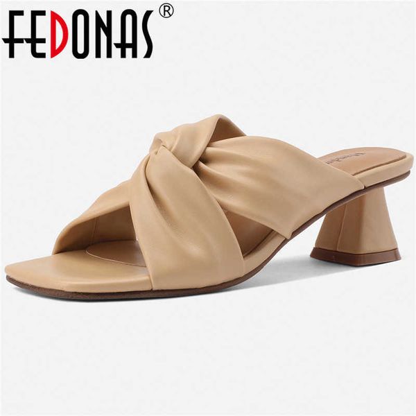 pleated soft leather women sandals for ladies cool arrival slippers thick heels pumps party dancing shoes woman 210528, Black
pleated soft leather women sandals for ladies cool arrival slippers thick heels pumps party dancing shoes woman 210528, Black