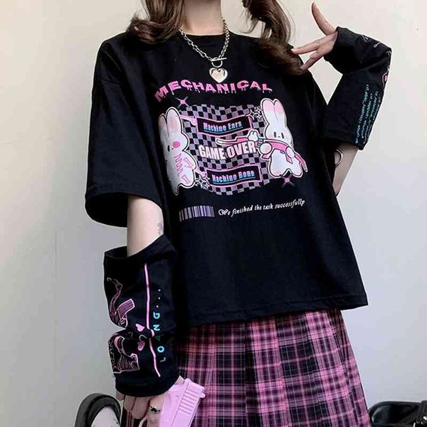 women's t-shirt qweek y2k egirl impressão dos desenhos animados camisetas gráficas das mulheres verão kawaii roupas femininas harajuku, White
women's t-shirt qweek y2k egirl impressão dos desenhos animados camisetas gráficas das mulheres verão kawaii roupas femininas harajuku, White