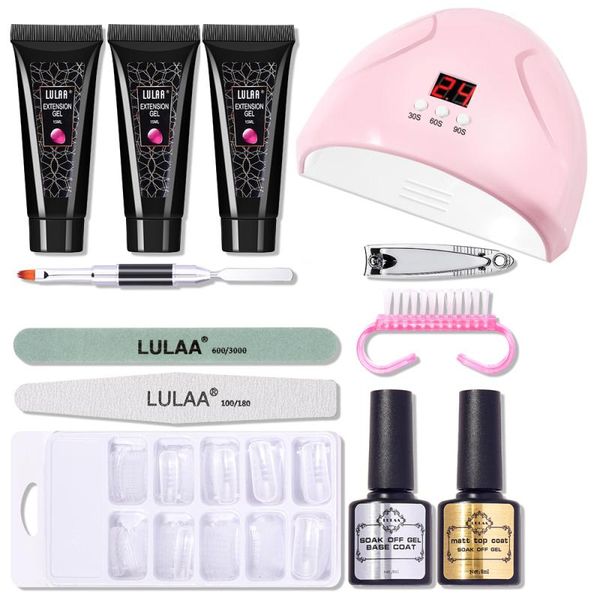 nail extension gel set clear crystal quickly dry led uv lamp builder acrylic manicure art tslm1 polish