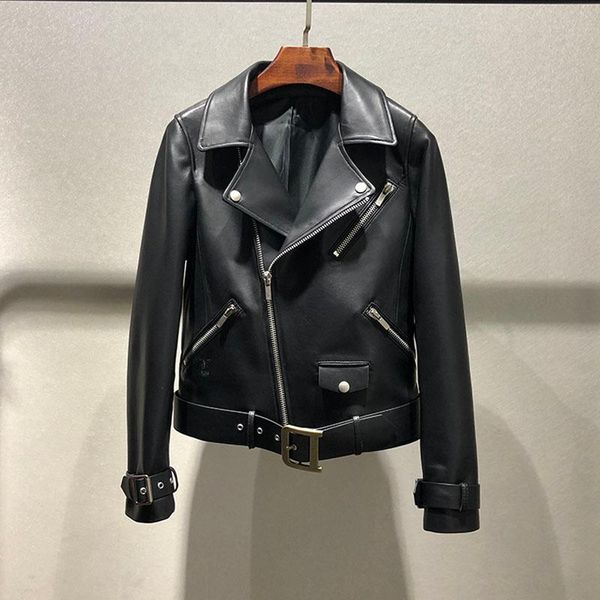 women's leather & faux brands real sheepskin coat women short style genuine jacket turn-down collar long sleeves coats female, Black
women's leather & faux brands real sheepskin coat women short style genuine jacket turn-down collar long sleeves coats female, Black