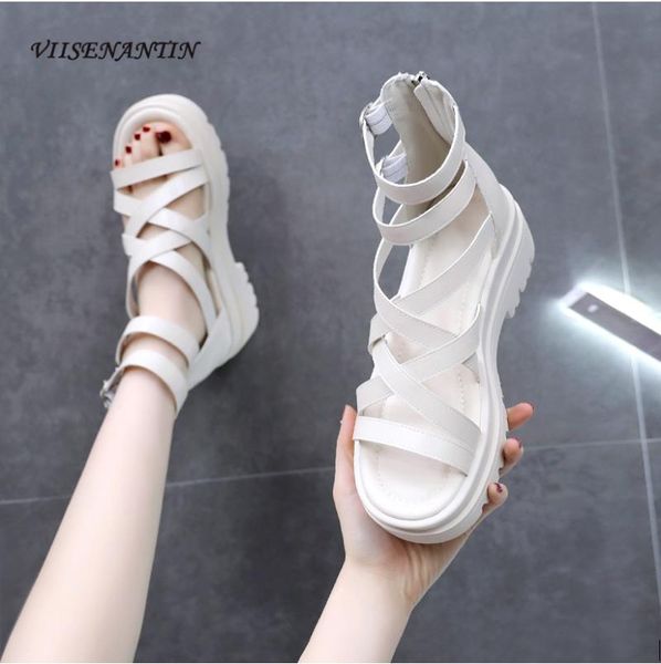 sandals round-toe solid color waterproof platform hollow cross straps rear zipper high-measurement one-word buckle roman, Black
sandals round-toe solid color waterproof platform hollow cross straps rear zipper high-measurement one-word buckle roman, Black