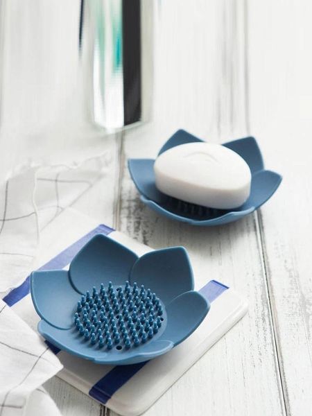 soap dishes lotus shape non-slip drain holder silicone portable durable solid color dish with holes bathroom storage
soap dishes lotus shape non-slip drain holder silicone portable durable solid color dish with holes bathroom storage