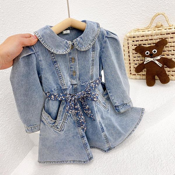 girl's dresses 2021 baby girl fashion clothing denim dress with floral belt kids casual jeans clothes children party birthday wear, Red;yellow
girl's dresses 2021 baby girl fashion clothing denim dress with floral belt kids casual jeans clothes children party birthday wear, Red;yellow