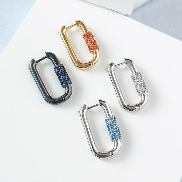 hoop & huggie simple earrings love lock hanging buckle square colorful stone zirconia geometric zk30, Golden;silver
hoop & huggie simple earrings love lock hanging buckle square colorful stone zirconia geometric zk30, Golden;silver