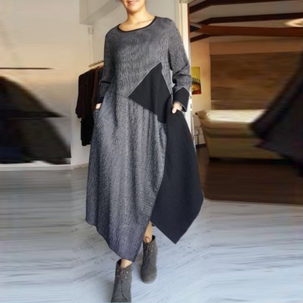 dresses loose midi casual women patchwork printed party dress 2021 vonda elegant sundress femme robe plus size vestidos j2dd, Black;gray
dresses loose midi casual women patchwork printed party dress 2021 vonda elegant sundress femme robe plus size vestidos j2dd, Black;gray