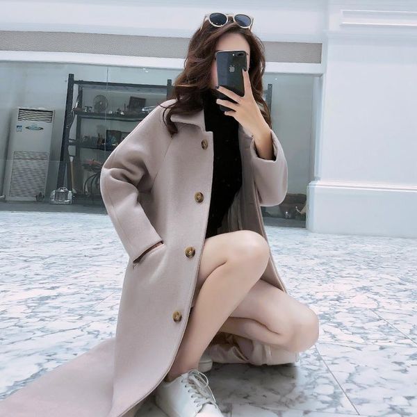 women's wool & blends 2021 autumn winter vintage women trenchs outerwear casual coat classic fashionable jackets for ladies, Black
women's wool & blends 2021 autumn winter vintage women trenchs outerwear casual coat classic fashionable jackets for ladies, Black
