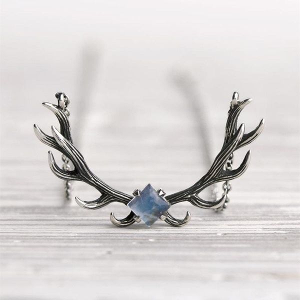 chains fashion antler mosaic moonstone pendant necklace statement charm chain for woman girl bohemian jewelry, Silver
chains fashion antler mosaic moonstone pendant necklace statement charm chain for woman girl bohemian jewelry, Silver