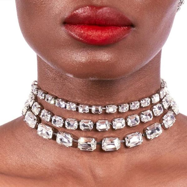 chokers ins multilayers rhinestone zircon short choker necklace clavicle chain jewelry for women luxury crystal wedding collar, Golden;silver
chokers ins multilayers rhinestone zircon short choker necklace clavicle chain jewelry for women luxury crystal wedding collar, Golden;silver