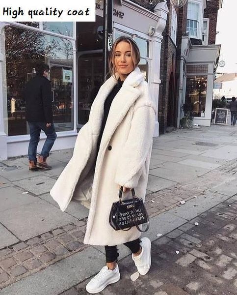 women's fur & faux winter long coat woman women warm teddy jacket female plush plus size outwear z4k9, Black
women's fur & faux winter long coat woman women warm teddy jacket female plush plus size outwear z4k9, Black
