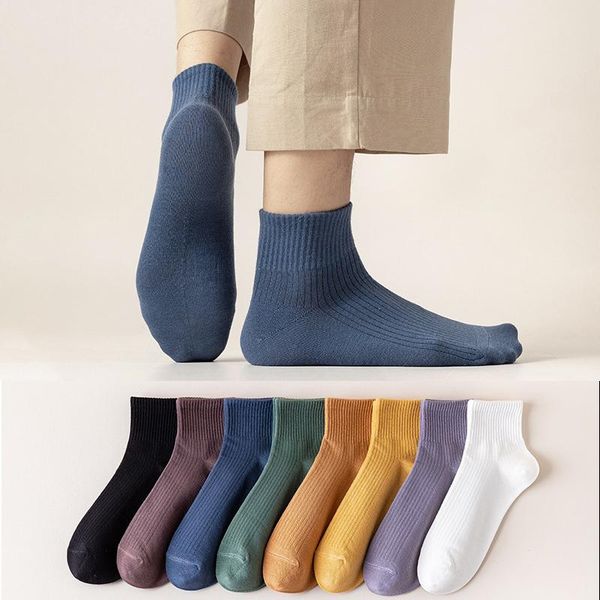 men's socks 5 pairs pack japanese style men classic solid color basic middle tube casual cotton rib set winter autumn breathable sox, Black
men's socks 5 pairs pack japanese style men classic solid color basic middle tube casual cotton rib set winter autumn breathable sox, Black