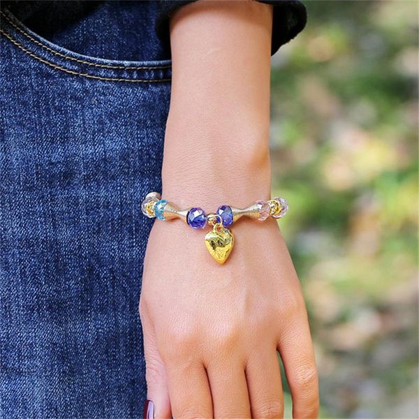 charm bracelets rhinestone crystal bracelet bangle elastic heart pendant for women handmade beads pulseira masculina valentine's day, Golden;silver
charm bracelets rhinestone crystal bracelet bangle elastic heart pendant for women handmade beads pulseira masculina valentine's day, Golden;silver
