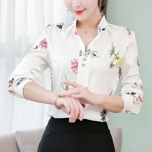 womens floral long sleeve shirt blouse ladies casual work ol office 2021 women's blouses & shirts, White
womens floral long sleeve shirt blouse ladies casual work ol office 2021 women's blouses & shirts, White
