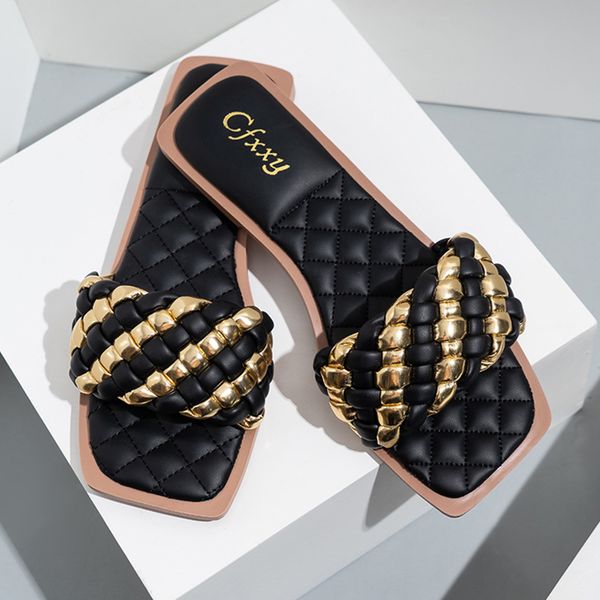 women braided slippers xury phnom penh open-toe flat set foot vacation beach sandals casual flip flops sho, Black
women braided slippers xury phnom penh open-toe flat set foot vacation beach sandals casual flip flops sho, Black
