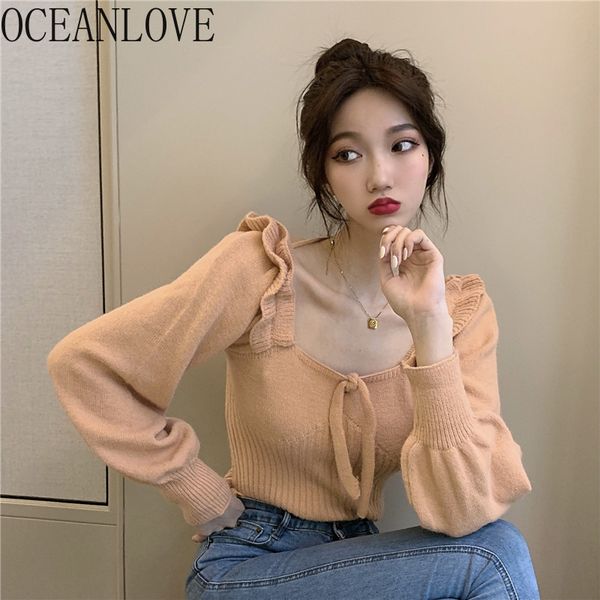sweet puff sleeve mujer sueteres autumn solid korean ruffles woman sweaters retro cute pull femme hiver 19207 210415, White;black
sweet puff sleeve mujer sueteres autumn solid korean ruffles woman sweaters retro cute pull femme hiver 19207 210415, White;black
