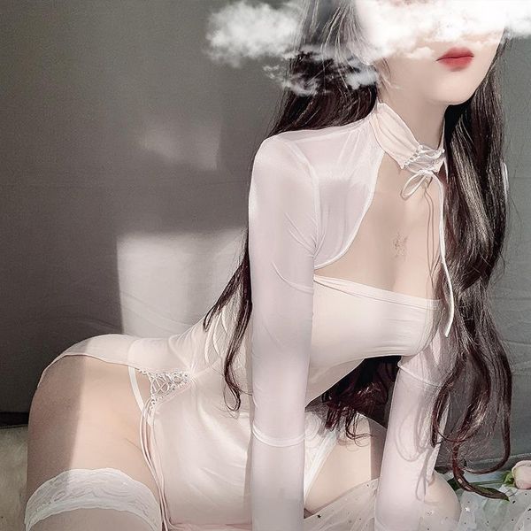 Live Show Women Sleepwear Bandage Nightclub Uniform Young Girl Sexy Lingerie Long Sleeve Nightgown Devil Retro Side Split Open Cheongsam, Black;red
Live Show Women Sleepwear Bandage Nightclub Uniform Young Girl Sexy Lingerie Long Sleeve Nightgown Devil Retro Side Split Open Cheongsam, Black;red