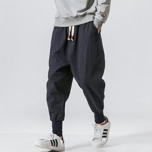 men's pants 2021 style chinese harem street casual jogging cotton linen sports and ankle, Black
men's pants 2021 style chinese harem street casual jogging cotton linen sports and ankle, Black