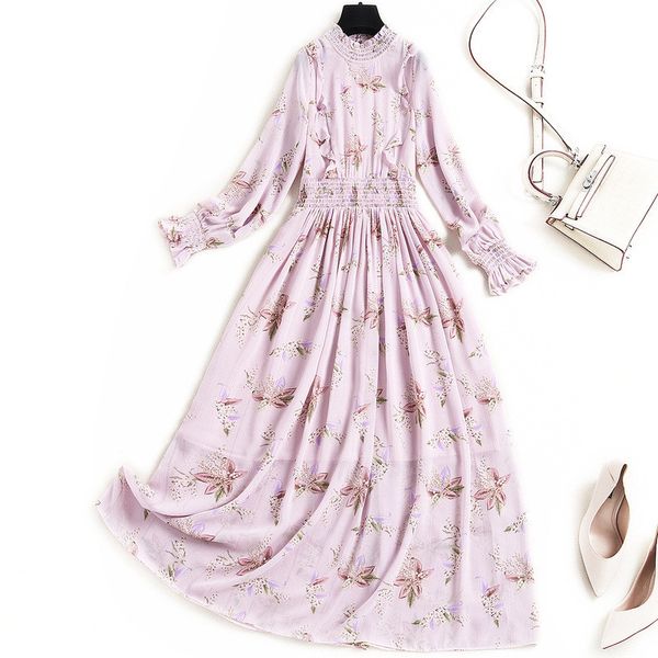 europe fashions woman clothes spring runway designers plied floral printing dresses of chiffon beach dress pink, Black;gray
europe fashions woman clothes spring runway designers plied floral printing dresses of chiffon beach dress pink, Black;gray