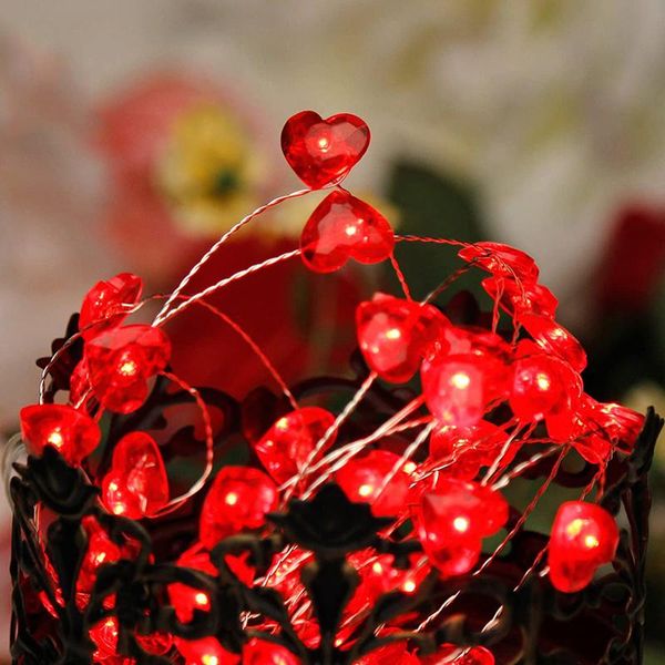 strings string light red love heart 40leds valentines day fairy remote control battery power for wedding party garden decor
strings string light red love heart 40leds valentines day fairy remote control battery power for wedding party garden decor