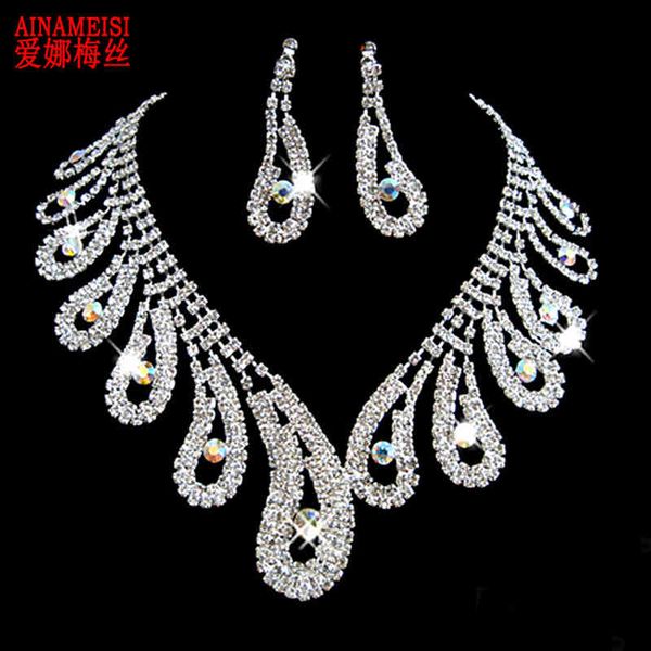 jewelry sets ainameisi luxury crystal bridal rhinestone silver plated wedding acessories charm necklace earrings for women, Black
jewelry sets ainameisi luxury crystal bridal rhinestone silver plated wedding acessories charm necklace earrings for women, Black
