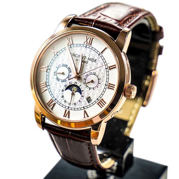 wristwatches vintage men's mechanical watch luxury mens automatic watches classic 42mm luminous waterproof moon phase 2021, Slivery;brown
wristwatches vintage men's mechanical watch luxury mens automatic watches classic 42mm luminous waterproof moon phase 2021, Slivery;brown
