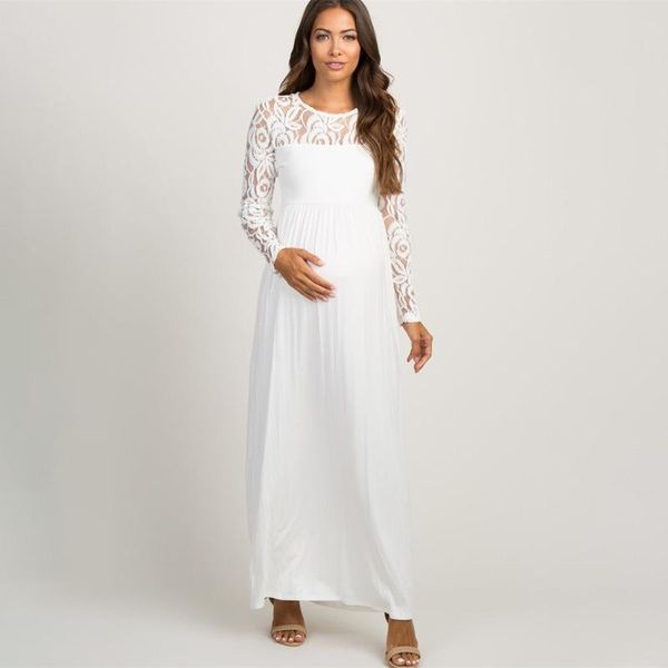 women spring summer maternity dress boat neck lace long sleeve pregnancy clothes sukienki damskie dresses, White
women spring summer maternity dress boat neck lace long sleeve pregnancy clothes sukienki damskie dresses, White