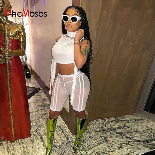 see through 2 piece set women summer bandage mesh biker shorts matching stretchy skinny fitness party clubwear 210517, White
see through 2 piece set women summer bandage mesh biker shorts matching stretchy skinny fitness party clubwear 210517, White