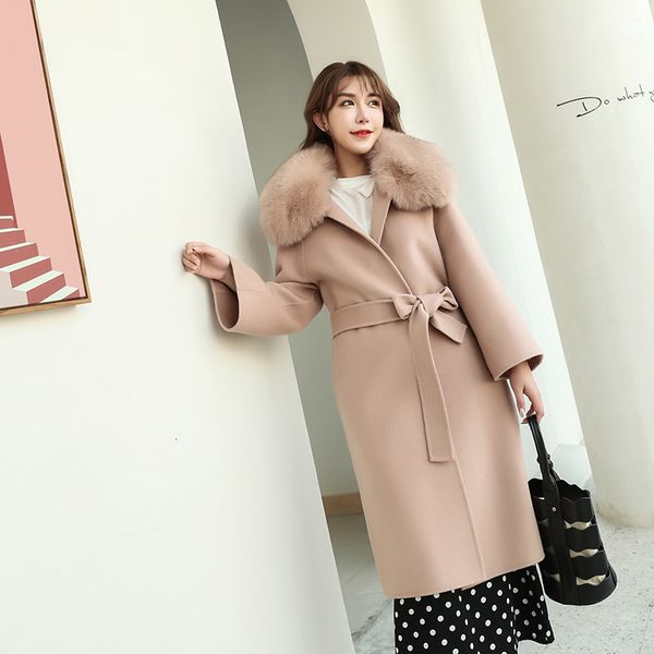 women's jackets arrival of the women winter stylish thin coat with real necklace belt length medium jacket shelters for mujer, Black;brown
women's jackets arrival of the women winter stylish thin coat with real necklace belt length medium jacket shelters for mujer, Black;brown