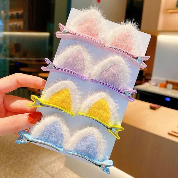 hair accessories 2pcs/set cartoon cat ears hairpin autumn and winter children's plush side clip barrettes kids, Slivery;white
hair accessories 2pcs/set cartoon cat ears hairpin autumn and winter children's plush side clip barrettes kids, Slivery;white