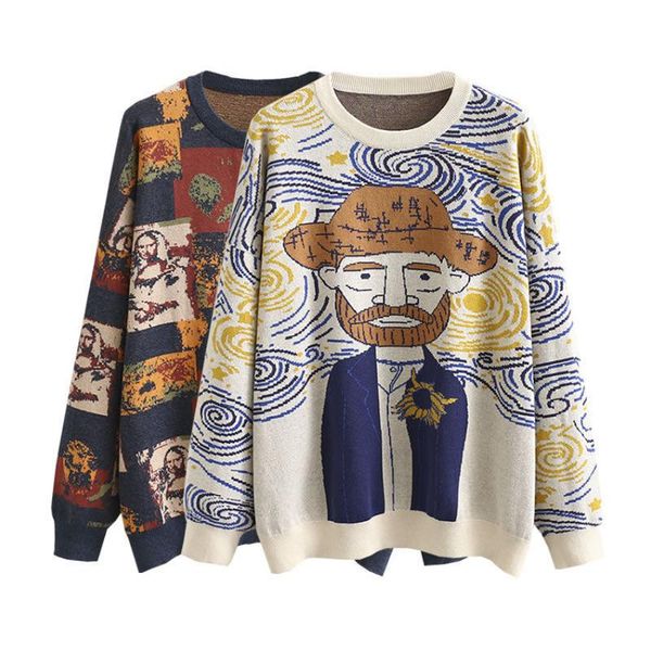 women's sweaters women harajuku cartoon vintage long sleeve female pullovers 2021 autumn chic streetwear korean fashion, White;black
women's sweaters women harajuku cartoon vintage long sleeve female pullovers 2021 autumn chic streetwear korean fashion, White;black