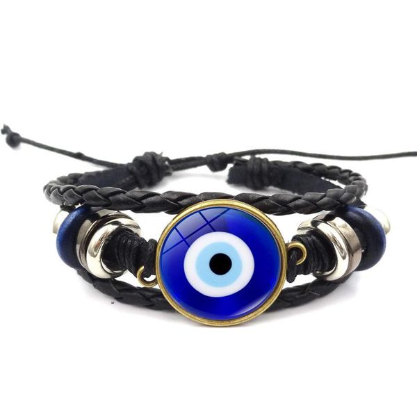 charm bracelets lucky blue turkish evil eye bracelet vintage handmade multilayer braided leather snap button for men women jewelry gift, Golden;silver
charm bracelets lucky blue turkish evil eye bracelet vintage handmade multilayer braided leather snap button for men women jewelry gift, Golden;silver