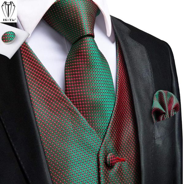 men's vests hi-tie 100% silk green red mens suit tie hankerchief cufflinks set jacquard waistcoat for men male wedding waist jacket, Black;white
men's vests hi-tie 100% silk green red mens suit tie hankerchief cufflinks set jacquard waistcoat for men male wedding waist jacket, Black;white