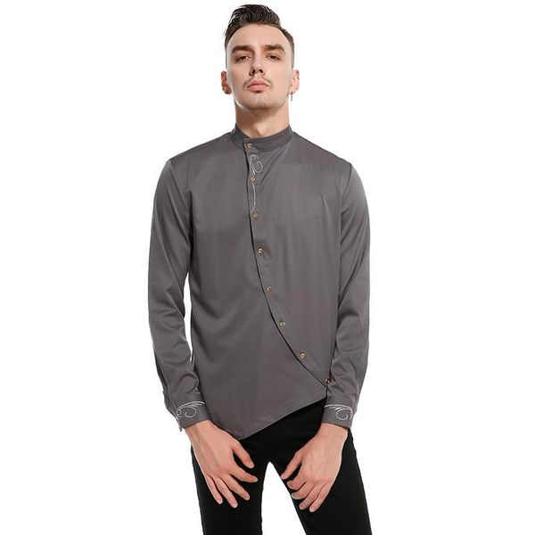 men's casual shirts fashion vintage shirt clothing 2021 long sleeve solid cardigan slim fit lapel men social dress blouses, White;black
men's casual shirts fashion vintage shirt clothing 2021 long sleeve solid cardigan slim fit lapel men social dress blouses, White;black