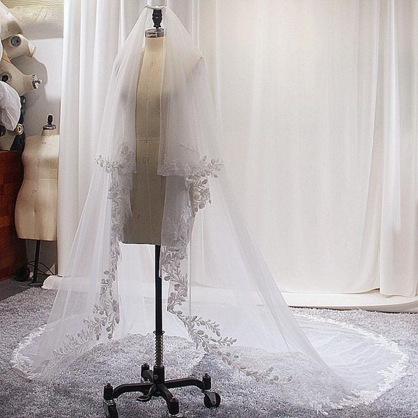 bridal veils lzp420 real pos wedding accessories 3m long ivory lace two layer veil with comb beaded, Black
bridal veils lzp420 real pos wedding accessories 3m long ivory lace two layer veil with comb beaded, Black