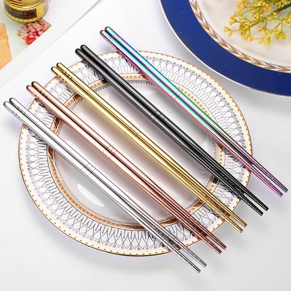 pair stainless steel chinese chopsticks non-slip reusable metal chopstick for sushi hashi sticks tableware kitchen tool
pair stainless steel chinese chopsticks non-slip reusable metal chopstick for sushi hashi sticks tableware kitchen tool