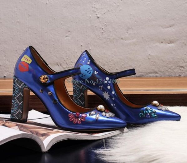 pointed toe crystal flower chunky heels shoes classical style pearl patent leather high heel fashion banquet wedding dress, Black
pointed toe crystal flower chunky heels shoes classical style pearl patent leather high heel fashion banquet wedding dress, Black