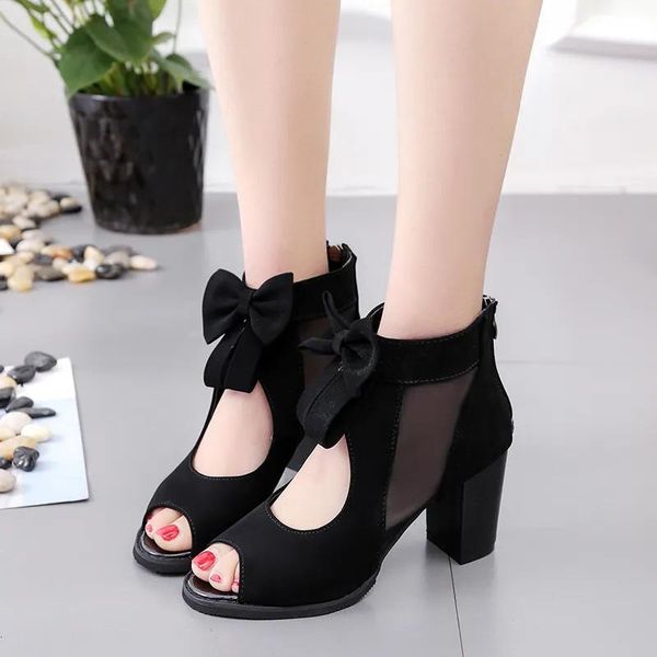 black butterfly-knot hollow out high heels quality open toe platform sandals mesh breathable comfortable women shoes
black butterfly-knot hollow out high heels quality open toe platform sandals mesh breathable comfortable women shoes