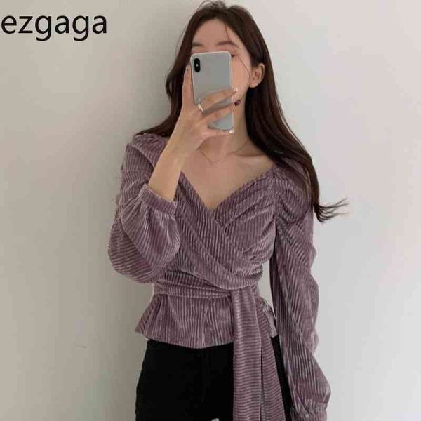 ezgaga v-neck bandage crop women criss-cross long sleeve slim solid waist korean office lady shirts blouse elegant casual 210430, White
ezgaga v-neck bandage crop women criss-cross long sleeve slim solid waist korean office lady shirts blouse elegant casual 210430, White