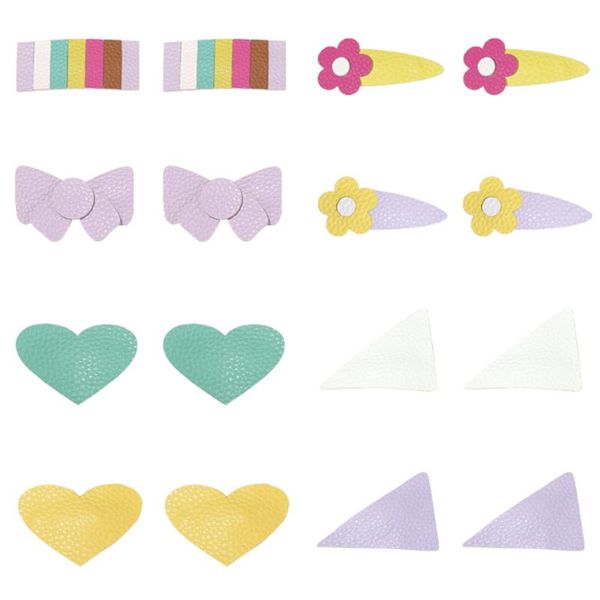 hair accessories 5pcs/lot simple style pu leather geometric hairpins for girls flower clip children triangle bb barrettes headdress, Slivery;white
hair accessories 5pcs/lot simple style pu leather geometric hairpins for girls flower clip children triangle bb barrettes headdress, Slivery;white