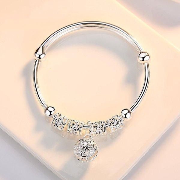 charm bracelets sterling silver adjustable size round ball bracelet bangle for women wedding jewelry, Golden;silver
charm bracelets sterling silver adjustable size round ball bracelet bangle for women wedding jewelry, Golden;silver