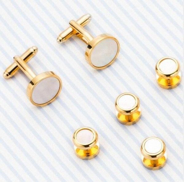 10sets/lot cufflinks tuxedo studs set 6pcs set golden round natural sea shell cuff link studs men's jewelry gift zwnx#, Silver;golden
10sets/lot cufflinks tuxedo studs set 6pcs set golden round natural sea shell cuff link studs men's jewelry gift zwnx#, Silver;golden