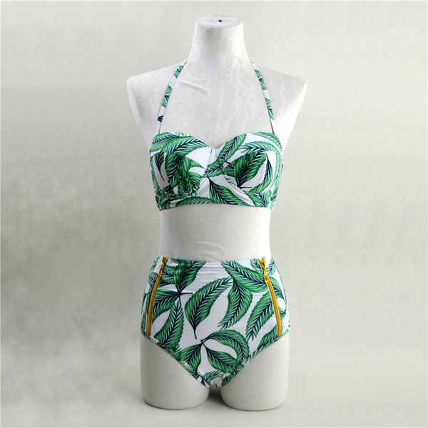women's swimwear high waist women bikinis 2021 mujer beach swim swimsuit green print bathing suit maillot de bain deux pieces, White;black
women's swimwear high waist women bikinis 2021 mujer beach swim swimsuit green print bathing suit maillot de bain deux pieces, White;black