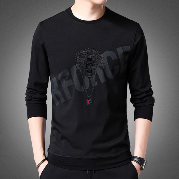 spring and long sleeved t-shirt, thin autumn loose spring cloth, men's inner sweater, body bottom shirt, Black
spring and long sleeved t-shirt, thin autumn loose spring cloth, men's inner sweater, body bottom shirt, Black