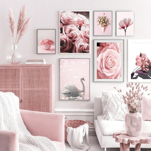 romantic rose magnolia carnation swan wall art canvas painting nordic posters and prints pictures for living room decor paintings
romantic rose magnolia carnation swan wall art canvas painting nordic posters and prints pictures for living room decor paintings