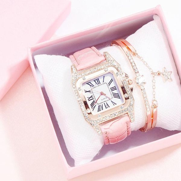 wristwatches women diamond watch starry square dial bracelet watches set ladies leather band quartz wristwatch female clock zegarek damski#3, Slivery;brown
wristwatches women diamond watch starry square dial bracelet watches set ladies leather band quartz wristwatch female clock zegarek damski#3, Slivery;brown