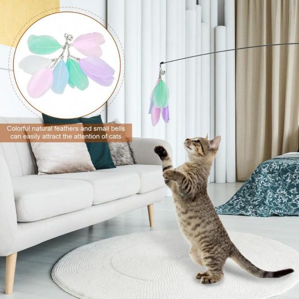 cat toys cat's teaser funny kitten sucker wand interactive toy w/ 3 replacement feathers for indoor cats durable pet accessorie
cat toys cat's teaser funny kitten sucker wand interactive toy w/ 3 replacement feathers for indoor cats durable pet accessorie