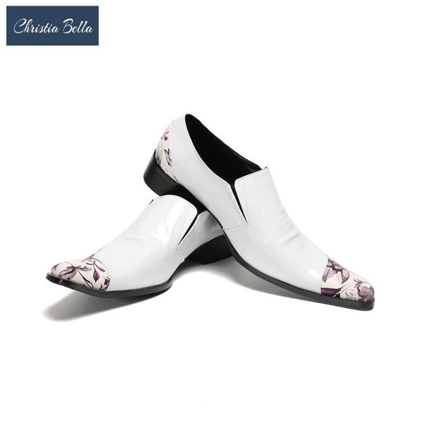 dress shoes christia bella men's leather business casual breathable lazy for men white flower print wedding nightclub, Black
dress shoes christia bella men's leather business casual breathable lazy for men white flower print wedding nightclub, Black