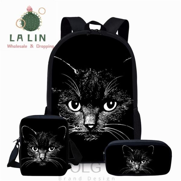 backpack lalin 3pcs/set black cat print school for teenage girls cute student kids schoolbag children pencil bag mini messenger
backpack lalin 3pcs/set black cat print school for teenage girls cute student kids schoolbag children pencil bag mini messenger