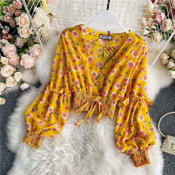 women's blouses & shirts fashion drawstring lace-up temperament printing v-neck chiffon shirt lantern sleeves pleated slimming clavicle, White
women's blouses & shirts fashion drawstring lace-up temperament printing v-neck chiffon shirt lantern sleeves pleated slimming clavicle, White