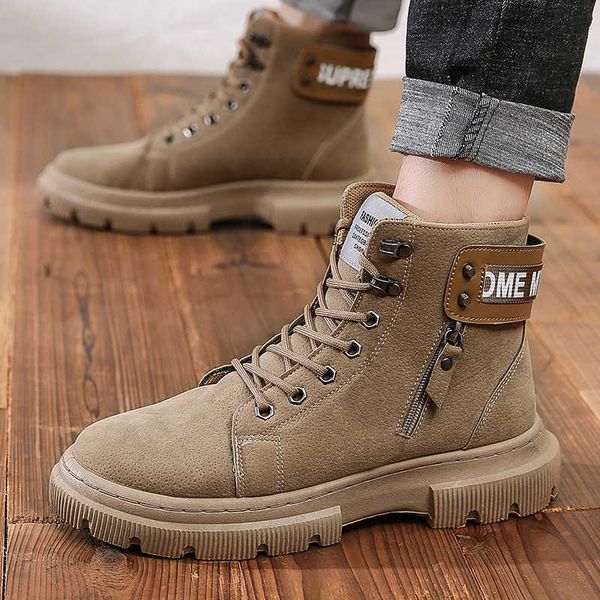 autumn and winter martin boots men's korean high shoes british short war wolf leisure trend, Black
autumn and winter martin boots men's korean high shoes british short war wolf leisure trend, Black