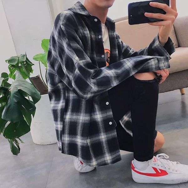 style son shirt male teenage student long sleeve korean version loose leisure ins fashion overcoat spring and summer men's casual shirt, White;black
style son shirt male teenage student long sleeve korean version loose leisure ins fashion overcoat spring and summer men's casual shirt, White;black